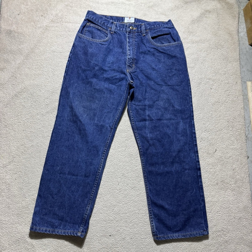 Tyndale Jeans Mens 32 Fire Flame Resistent‎ Blue Denim Mid Rise Workwear 32x27